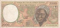 Gallery image for Central African States p103Cd: 2000 Francs